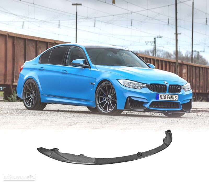 SPOILER LIP DIANTEIRO BMW F80 F82 F83 11-18 LOOK M4 CARBONO - 1