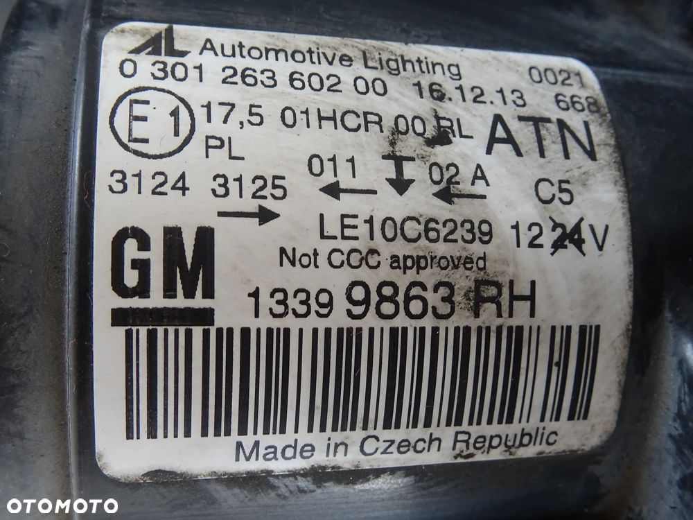 LAMPY REFLEKTORY PRZEDNIE PRAWY PRZÓD OPEL ZAFIRA C TOURER - 6