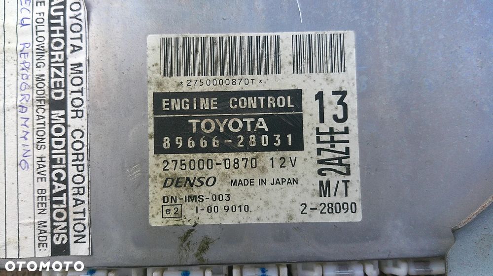 TOYOTA PREVIA II 2.4 VVTI STEROWNIK SILNIKA - 2