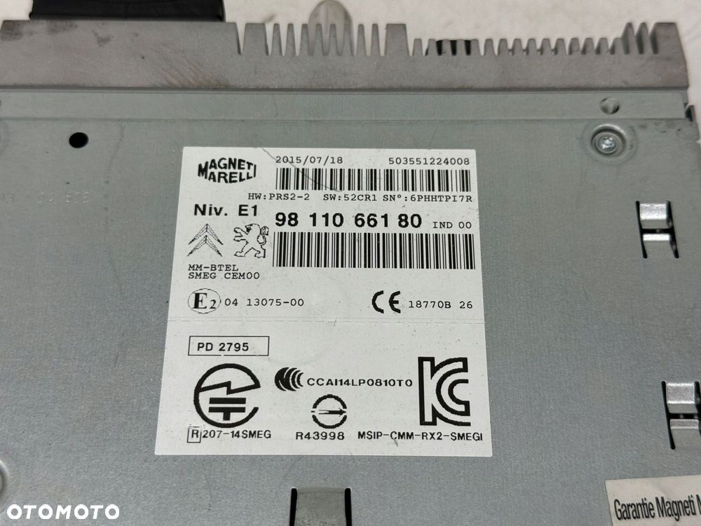 stacja multimedialna radio peugeot 208 9811066180 - 4