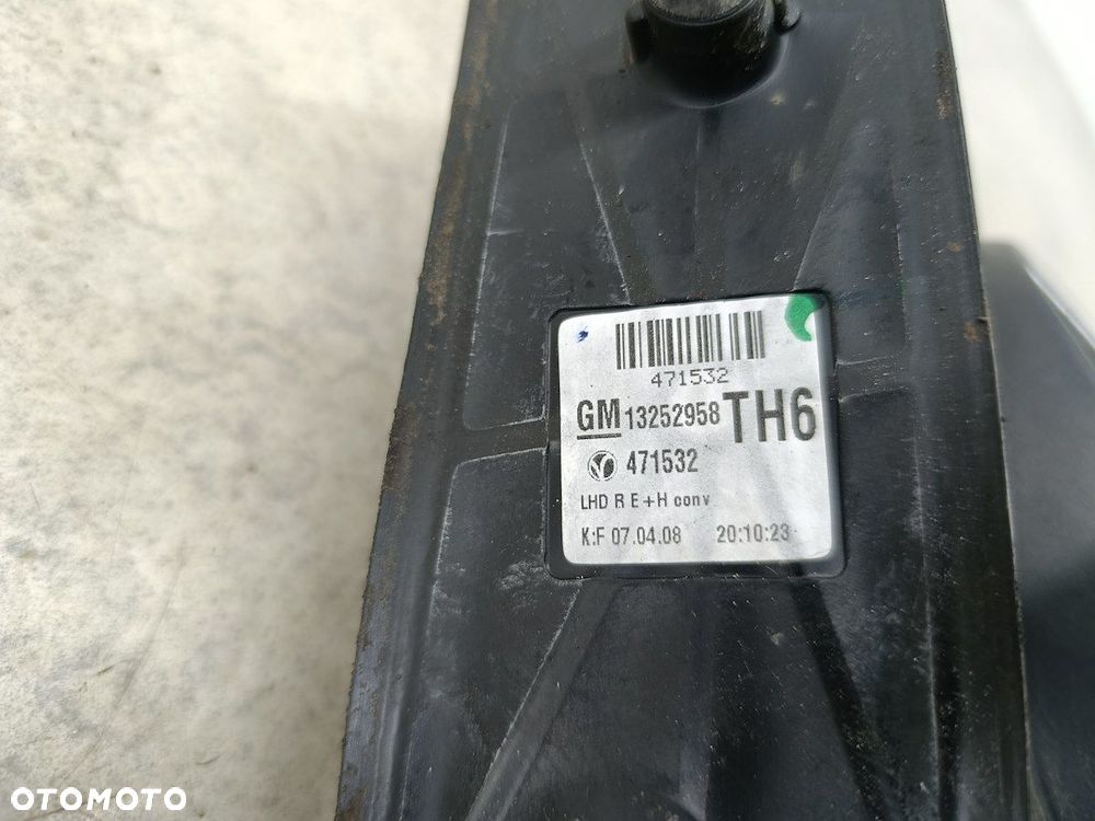 LUSTERKO PRAWE OPEL ZAFIRA B 13252958 Z20R - 9