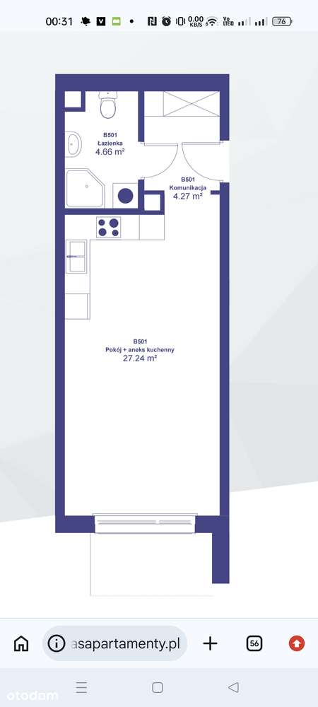 Mieszkanie na sprzedaż, 1 pokój, 36 m², Błonie