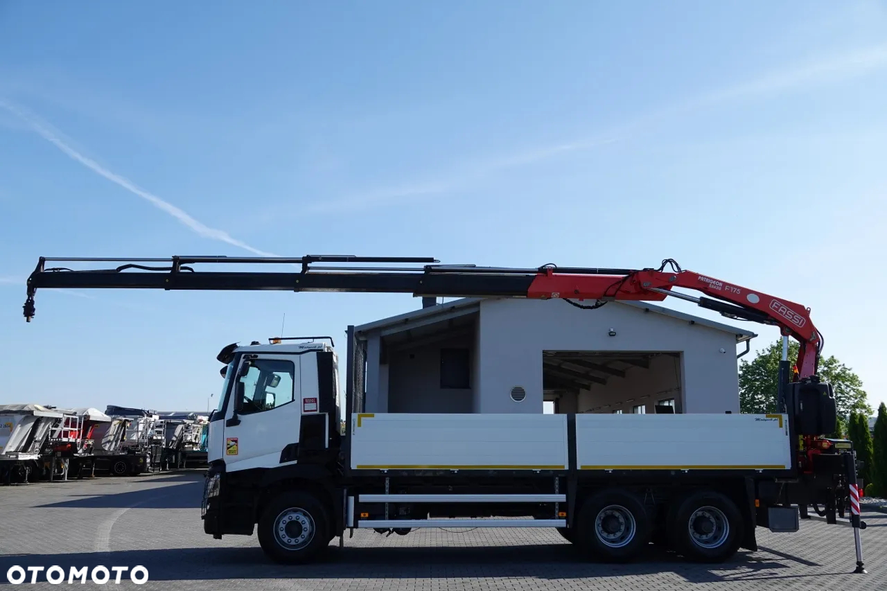 Renault C 380 / 6X4 / SKRZYNIOWY 6.4 M / + HDS FASSI F175A / MAX UDŹWIG 7 535 KG / WYSÓW 12.3 M / ROTATOR / STEROWANIE RADIOWE / OPONY 100 % / SPROWADZONY - 3