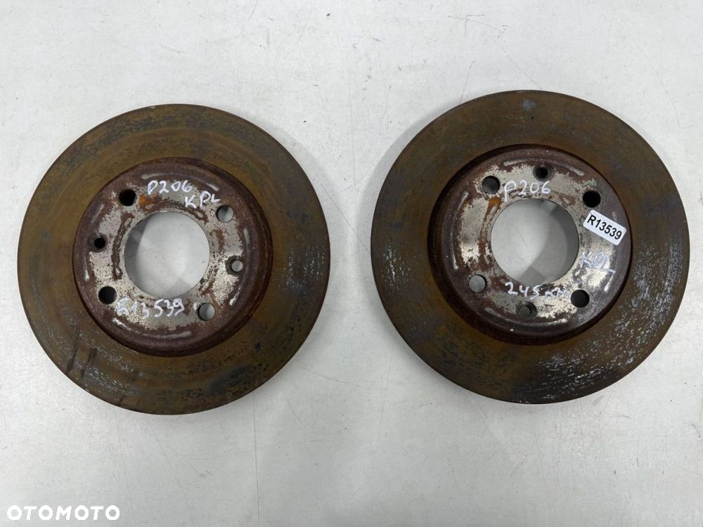 Tarcze hamulcowe Peugeot 206 98-09r. przednie 245mm. CENA ZA KOMPLET