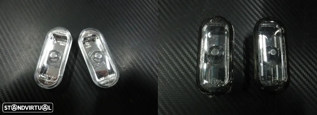 Piscas laterais + lâmpadas cromadas para VW Bora, Golf 3, Golf 4, caddy, fox, Eos, Lupo, Passat 35i, 3B, 3BG, Polo 6N, 6N2, 9N, vento, T5, Sharan, jetta 3, Multivan Transporter, Vento +96 fundo smoke ou em cristal - 1