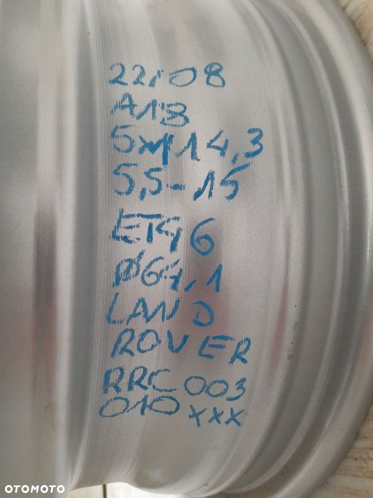 Felga aluminiowa Land Rover OE RRC003010XXX 5.5" x 15" 5x114.3 ET46 - 6