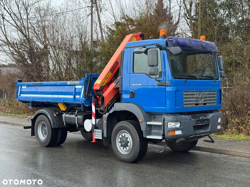 MAN * MAN 18 280 * Kiper Wywrotka * 4x4 * HDS Palfinger  120 STAN BARDZO DOBRY * Sprowadzony - 2