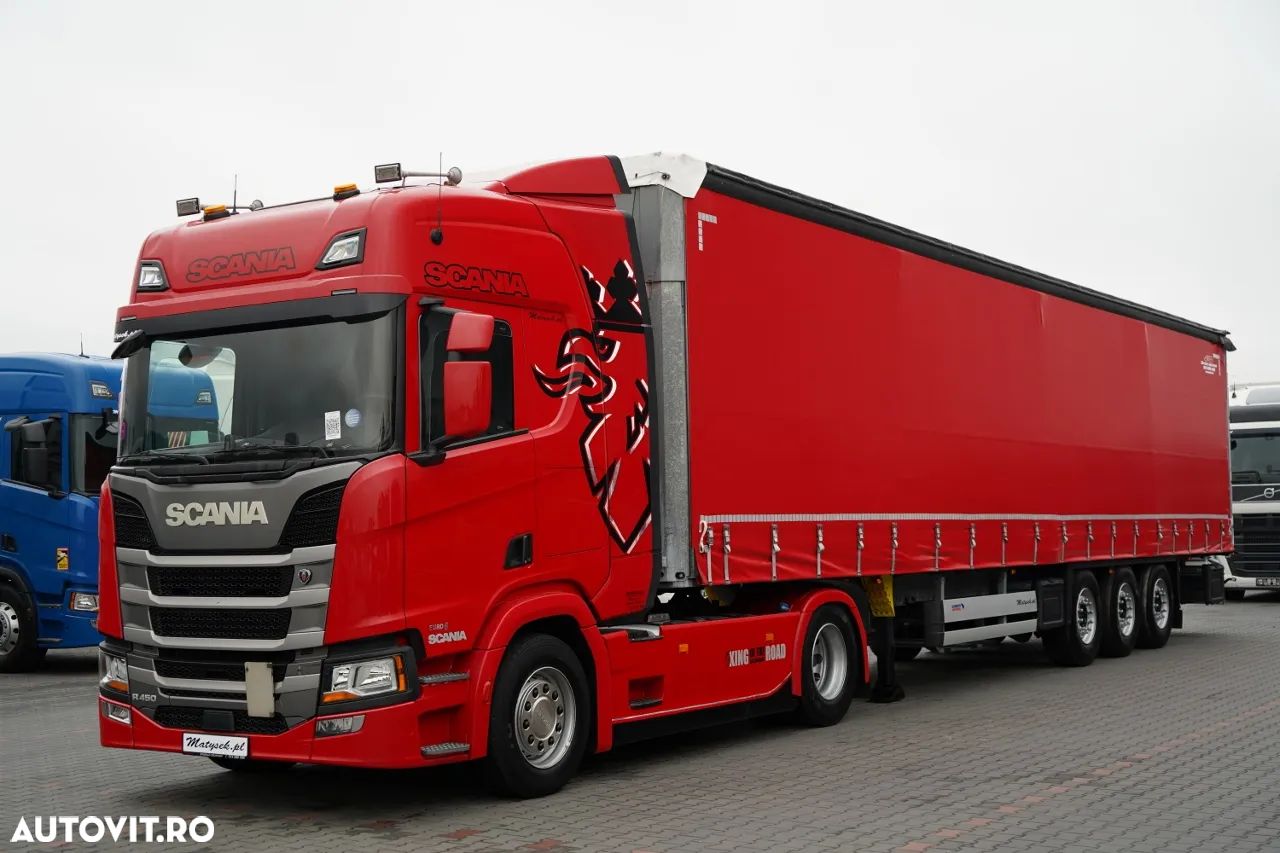 Scania R 450 / KIT / + SCHMITZ / CORTINĂ STANDARD / AXĂ RIDICABILĂ / ACOPERIȘ RIDICABIL / 2022 RIDICABIL - 1