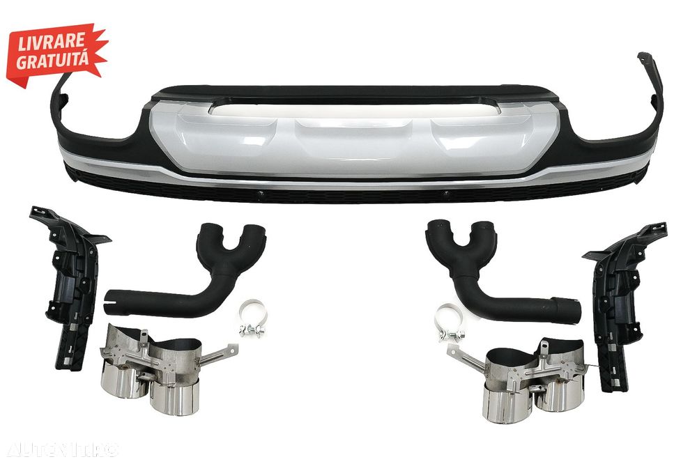 Difuzor Bara Spate Evacuare Dubla Audi Q7 SUV 4M Facelift (2020-2025)- livrare gratuita - 11