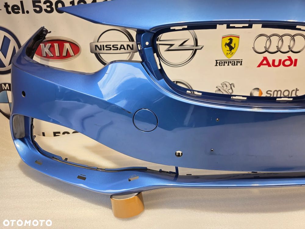 BMW 4 F32 / F33 / F36 LIFT LUXURY SPORT ZDERZAK PRZEDNI PRZÓD NA 4xPDC KOLOR ESTORILBLAU NIEBIESKI METALIK NR 51117294651 / 7294651 NR AUKCJI NZ2079 - 19