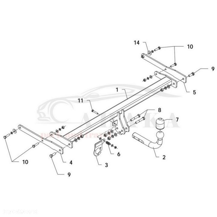 Hak Holowniczy Odkręcany Do Skoda Rapid Spaceback Kombi 2013-2015 - 4