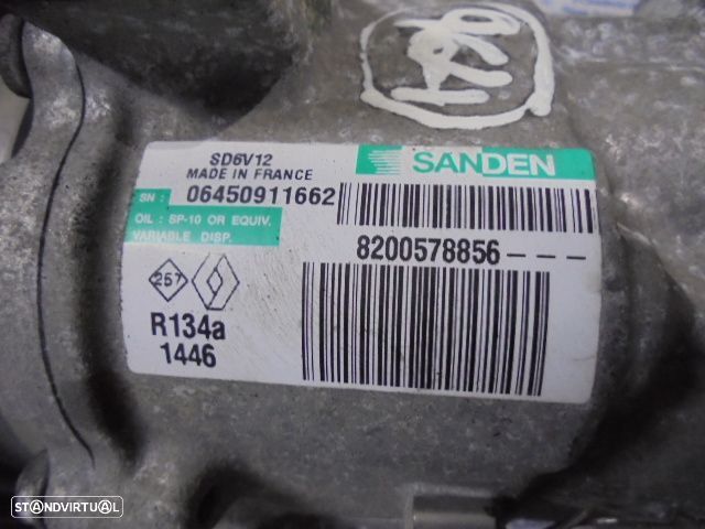 Compressor AC 8200578856 RENAULT CLIO 3 FASE 1 2007 1.2I 75CV 5P PRETO GASOLINA SANDEN RENAULT TWINGO 2 FASE 1 2007 1.2I 75CV 3P PRETO GASOLINA SANDEN - 6
