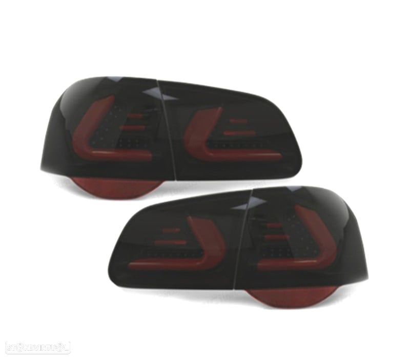 FAROLINS TRASEIROS LED VOLKSWAGEN VW PASSAT 3C B6 VARIANT 05-10 LED CARDNA PRETO FUMADO - 2