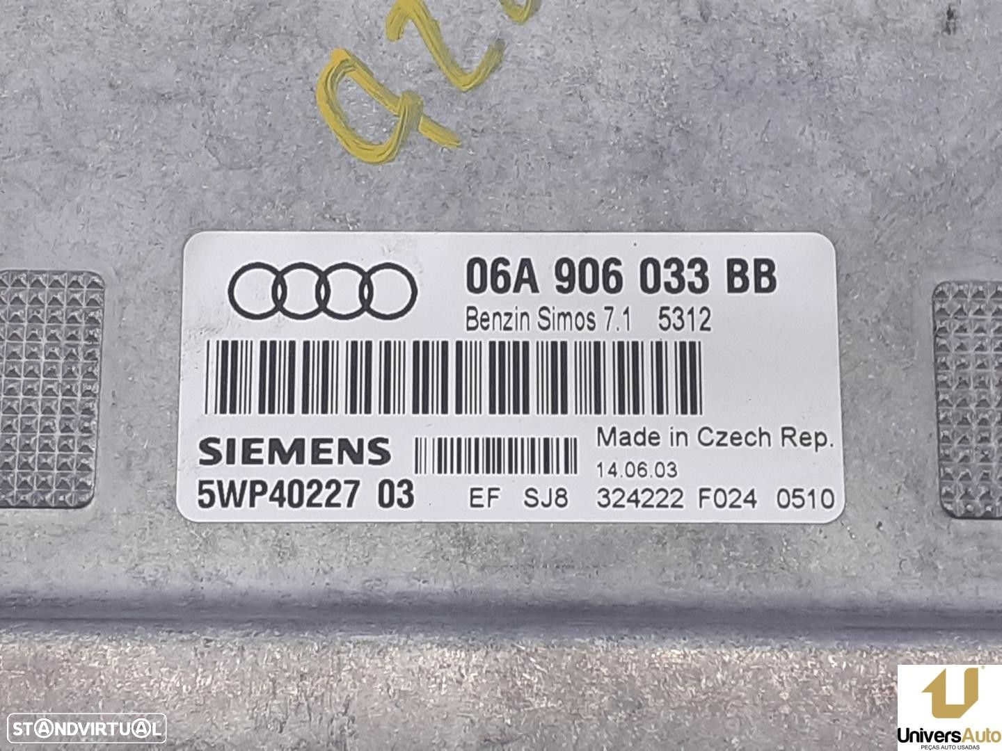 CENTRALINA MOTOR UCE AUDI A3 2003 -06A906033BB - 6