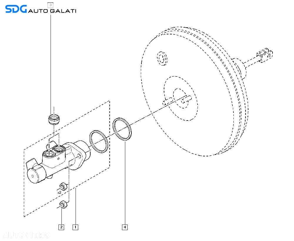 Tulumba Vacuum Vacuum cu Vas si Pompa Lichid Ulei Servofrana Servo Frana Renault Clio 3 2005 - 2014 Cod 8200249245B 8200249245 [C3658] - 1