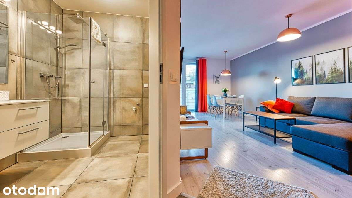 Jasny, przestronny apartament z widokiem na góry