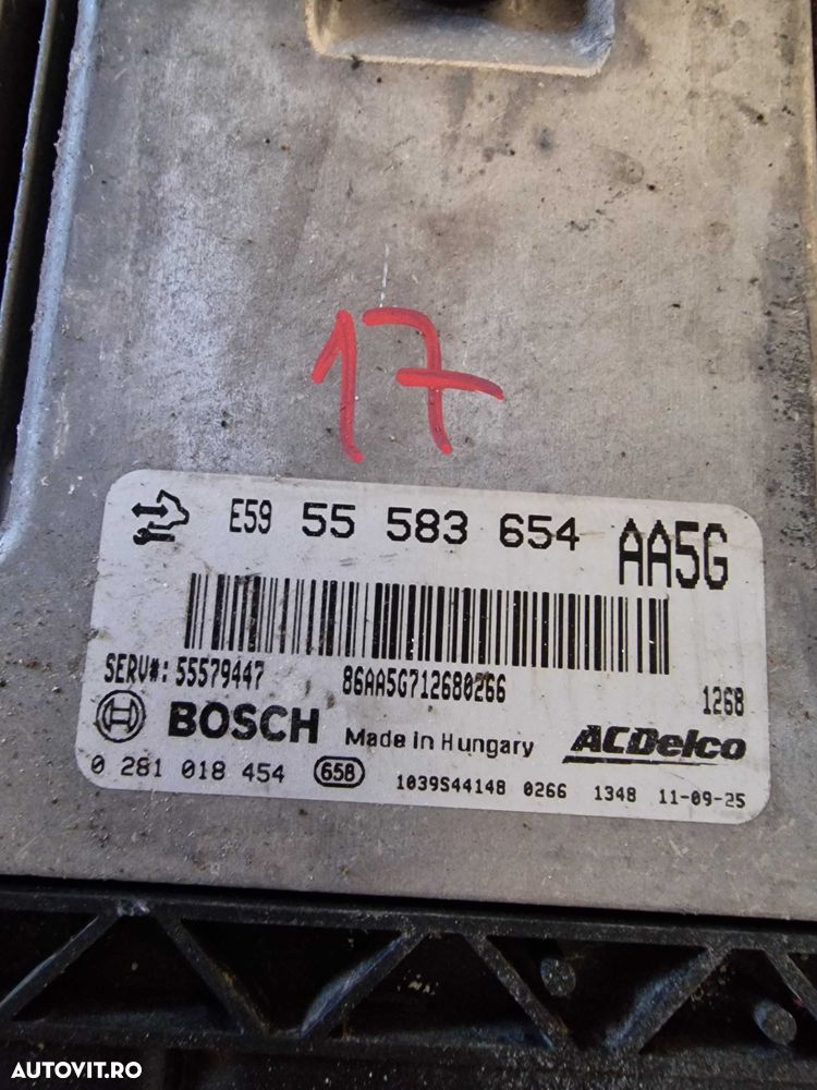 Calculator Motor Opel Corsa D Astra J Meriba 1.3CDTI E.5 cod 55583654 - 1