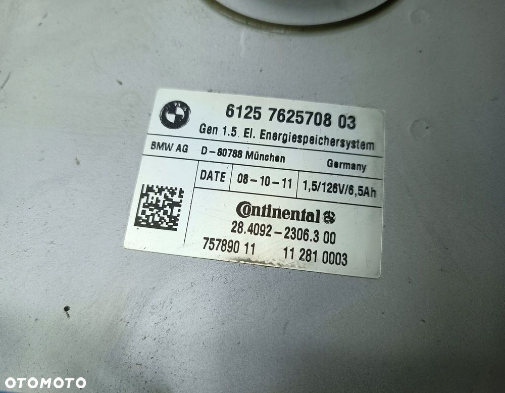 BATERIA AKUMULATOR BMW 7 F04 HYBRID 7625708 757890 - 4