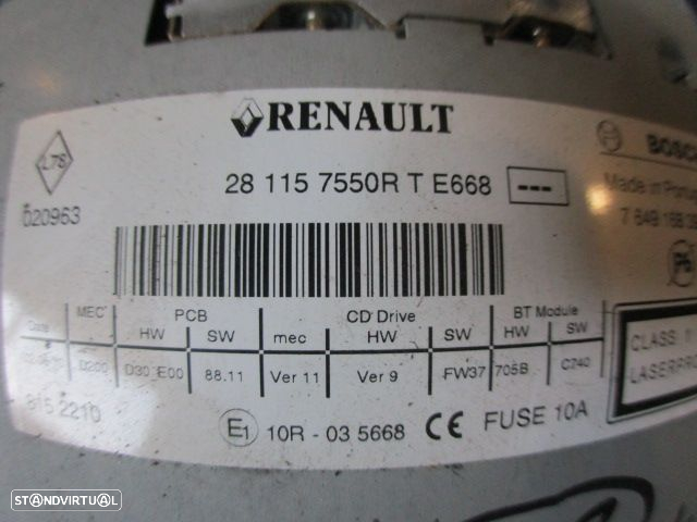 Radios 281157550R RENAULT MEGANE 3 PHASE 1  2010 1.5DCI 110CV 5P PRETO ORIGINAL - 5