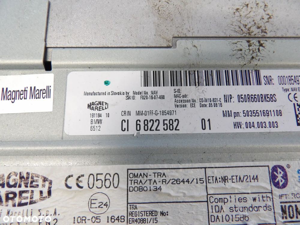 BMW - F20,F10 - RADIO , CD , NAWIGACJA - 6822582 - 2