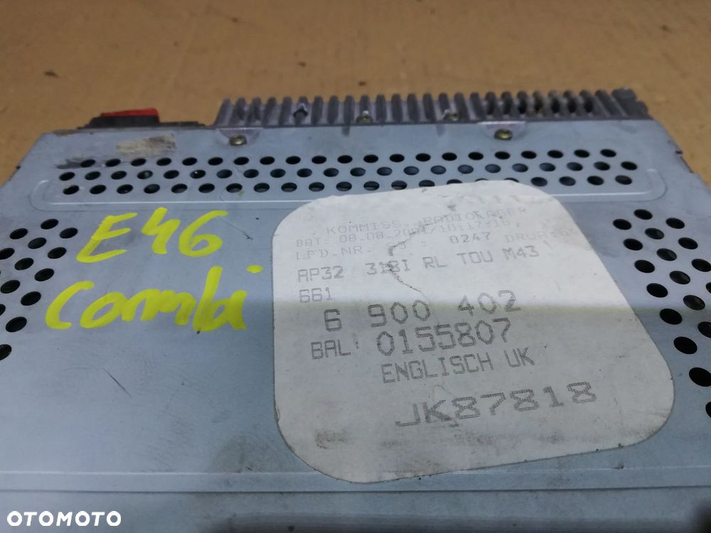 RADIO RADIOODTWARZACZ KASETOWY BMW E46 6900402 - 2