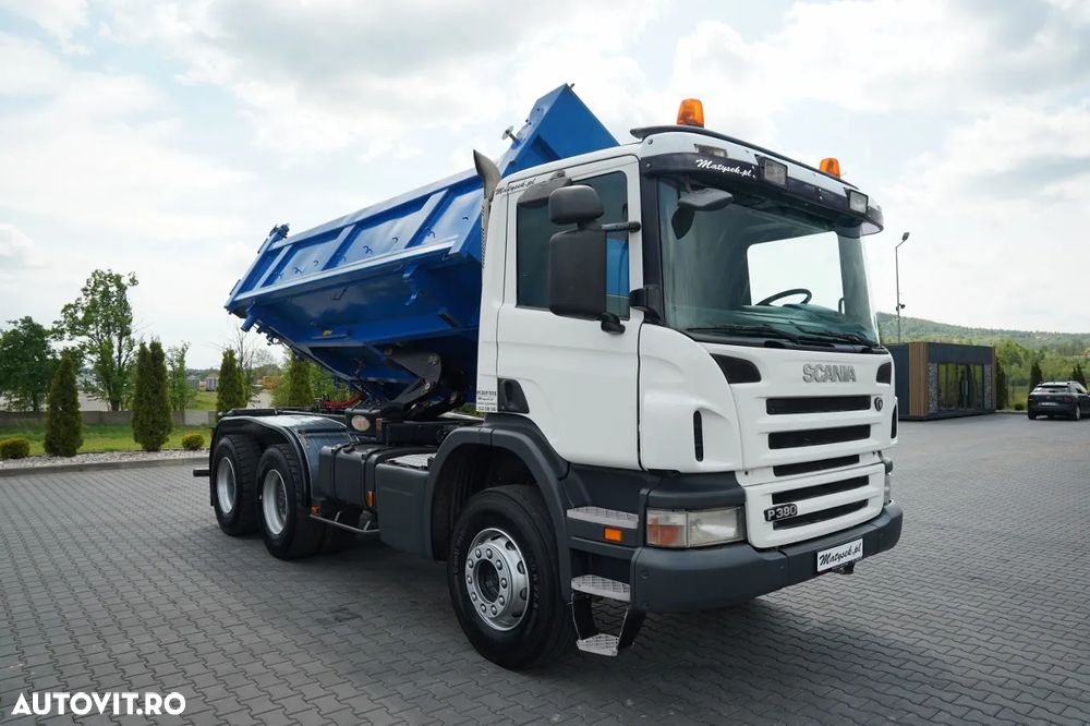 Scania P 380 / 6x4 / WYWROTKA DWU-STRONNA / HYDROBURTA / BOARDMATIC / MANUAL / - 10
