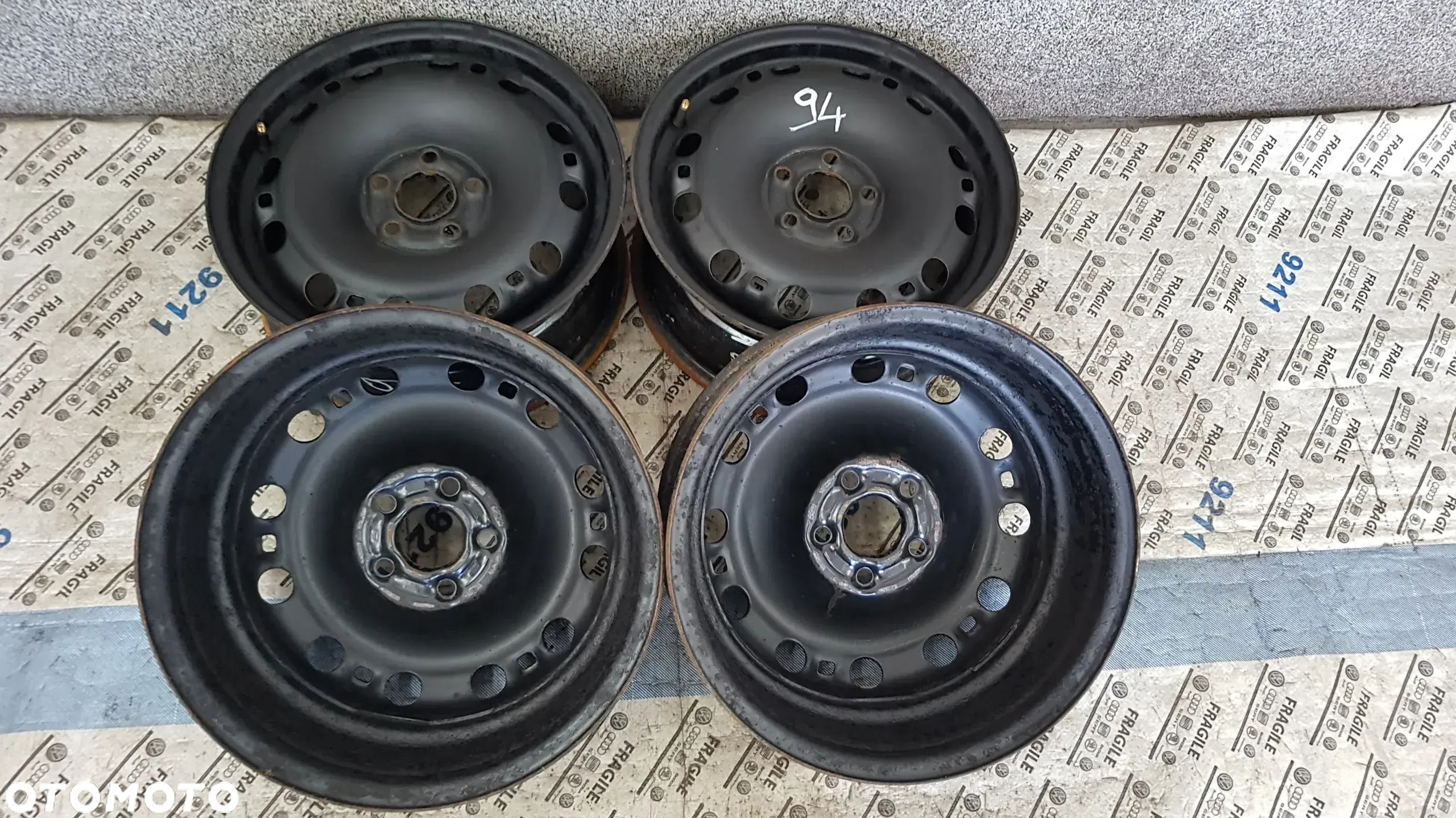 FELGI STALOWE VW  5X100 6JX15 ET43 VW POLO SKODA FABIA SEAT IBIZA - 14