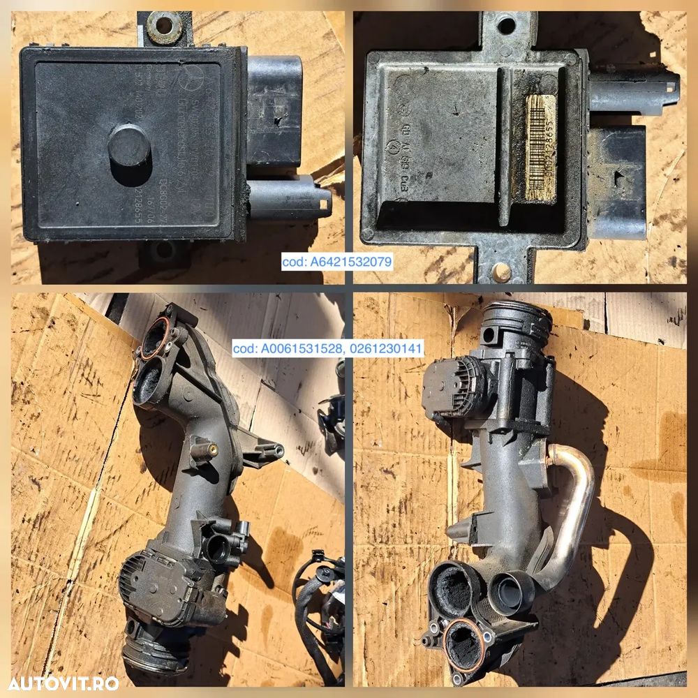 Anexe motor mercedes OM642 3.0cdi 3.2cdi 3.5cdi W219 diesel compresor clima rampa injectoare pompa inalta presiune electromotor alternator pompa servo clapeta acceleratie rampa injectoare galerie admisie evacuare instalatie electrica - 7
