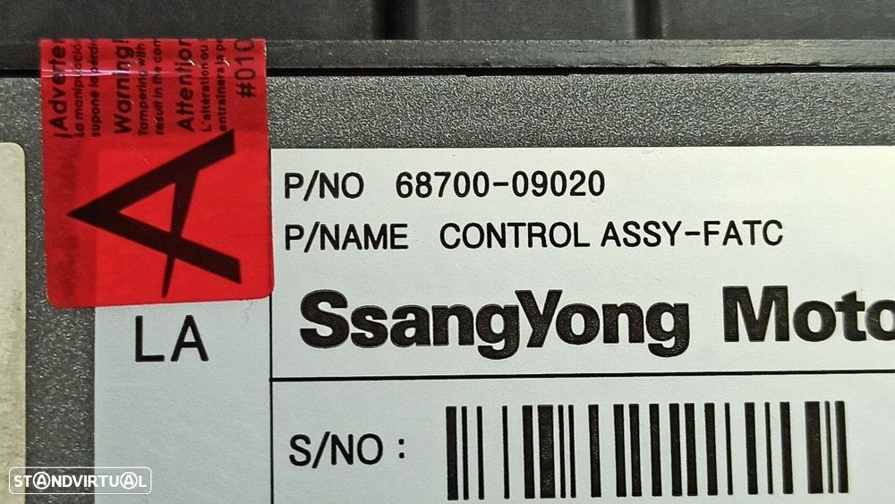 COMANDO CLIMATIZADOR SSANGYONG KYRON 200 XDI LIMITED - 2