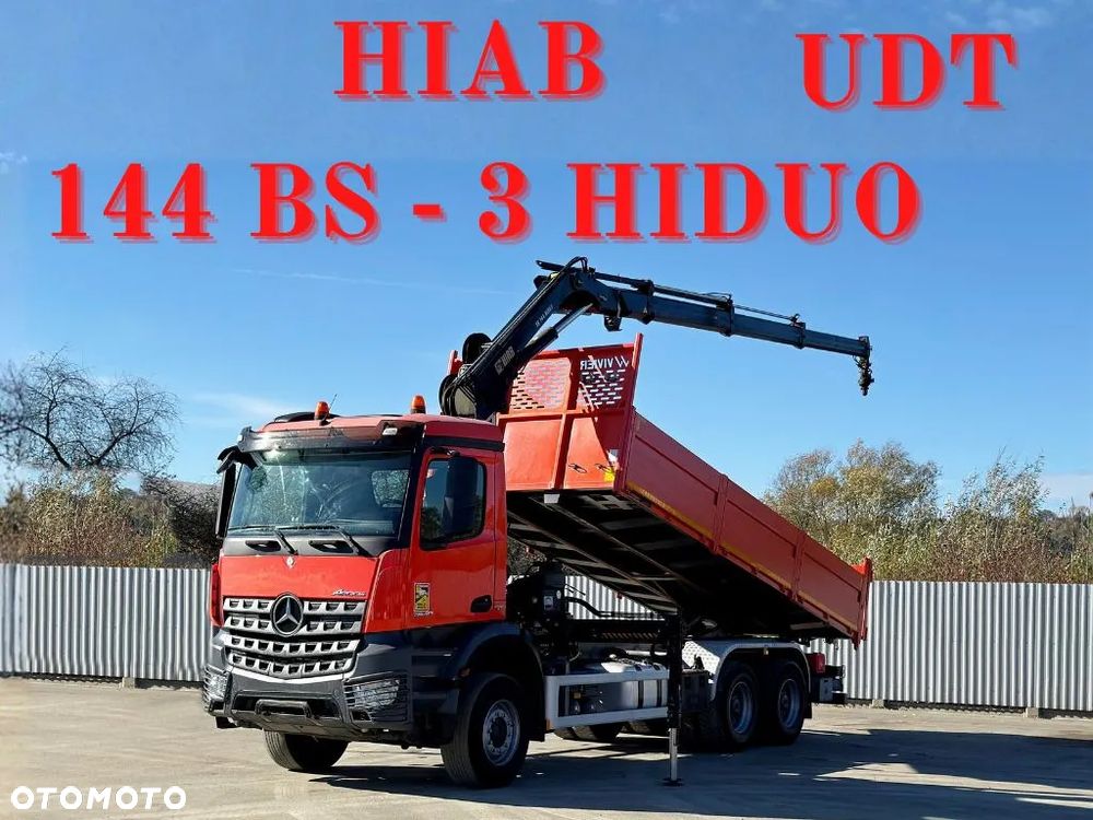 Mercedes-Benz AROCS 2640 * SKRZYNIA 6,50 m * HIAB 144 BS - 3 + PILOT / 6x4
