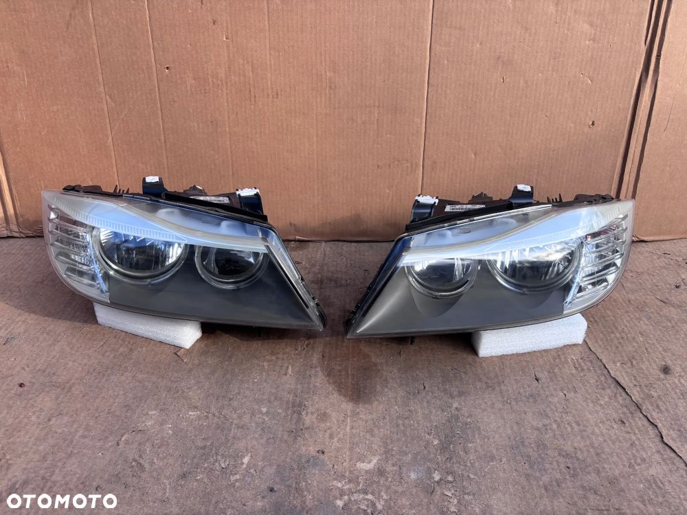 Lampa Przednia Prawa Lewa Oryginalna BMW 3 Lift E90 E91 LCI Zwykła H7 Reflektor Europa 7202574 7202573 - 1