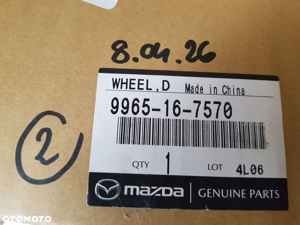 mazda 6 18^ felga aluminiowa 17 cali 7,5 et50 9965-16-7570 9965167570 - 9