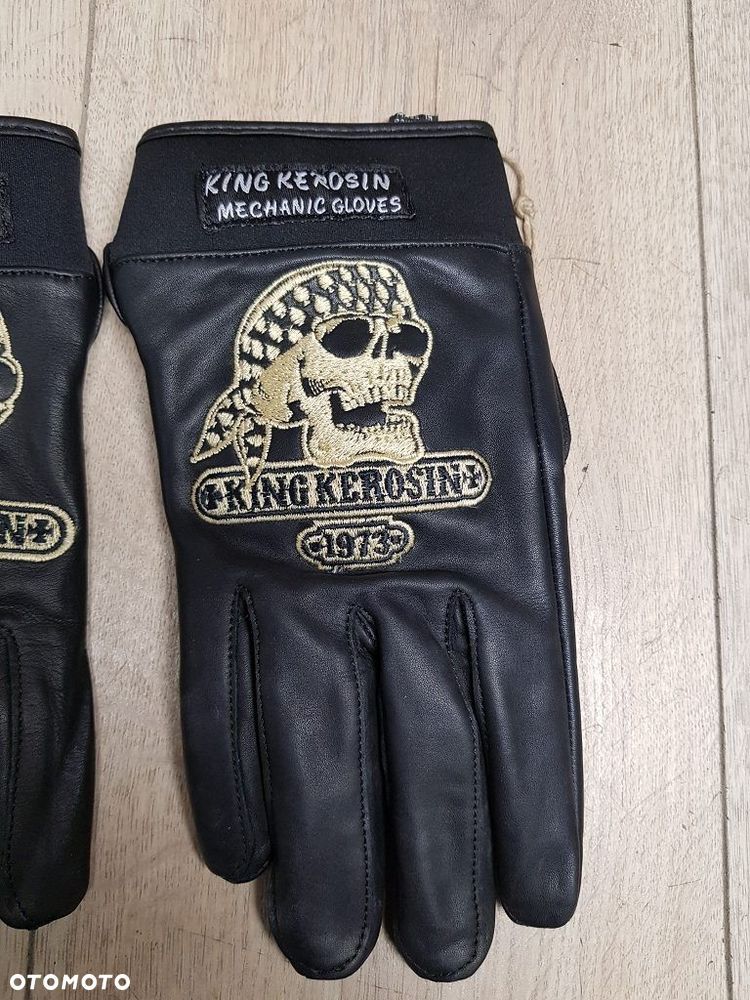 Rękawiczki skórzane na Motocykl Skuter King Kerosin Rozmiar L - 3