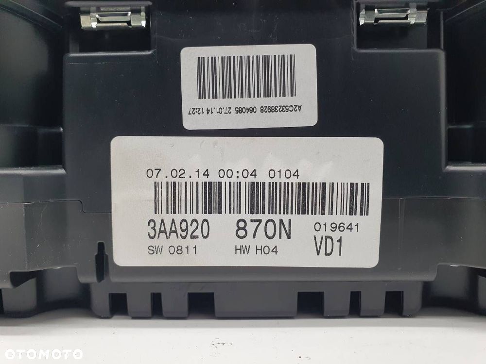 LICZNIK ZEGARY VW PASSAT B7 1.4 TSI 122KM 3AA920870N EUROPA - 5