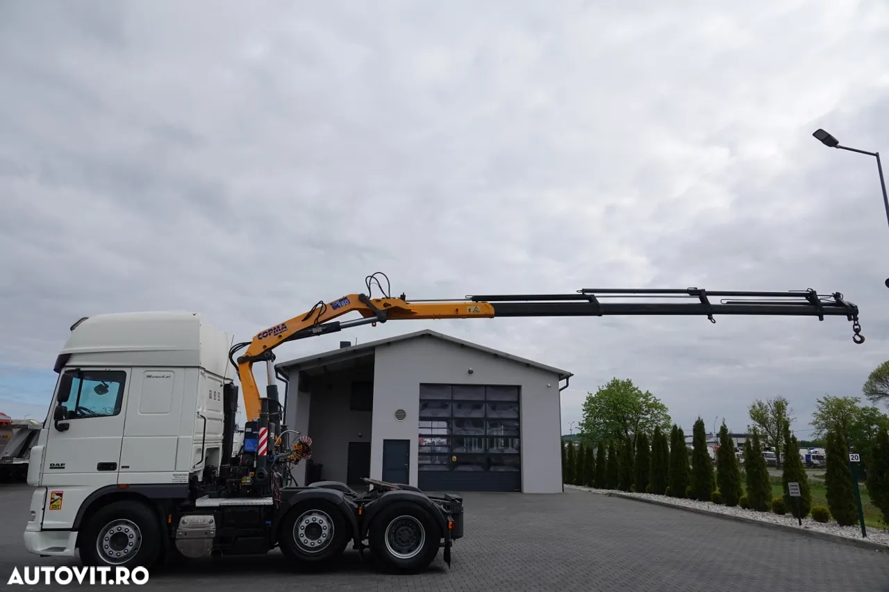 DAF XF 105.510 / TRACTOR IMPINGAT / + HDS COPMA 160.5 / EXTENSIUNE - 13 M / CAPACITATE DE RIDICAT - 7.040 KG / IMPORTAT - 3
