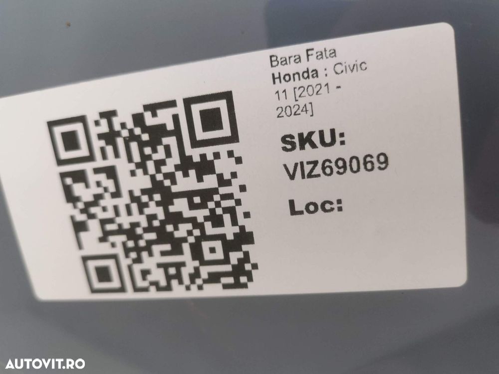 Bara Fata Honda  Civic 11 2021 2022 2023 2024 Originala In Stare Buna - 8