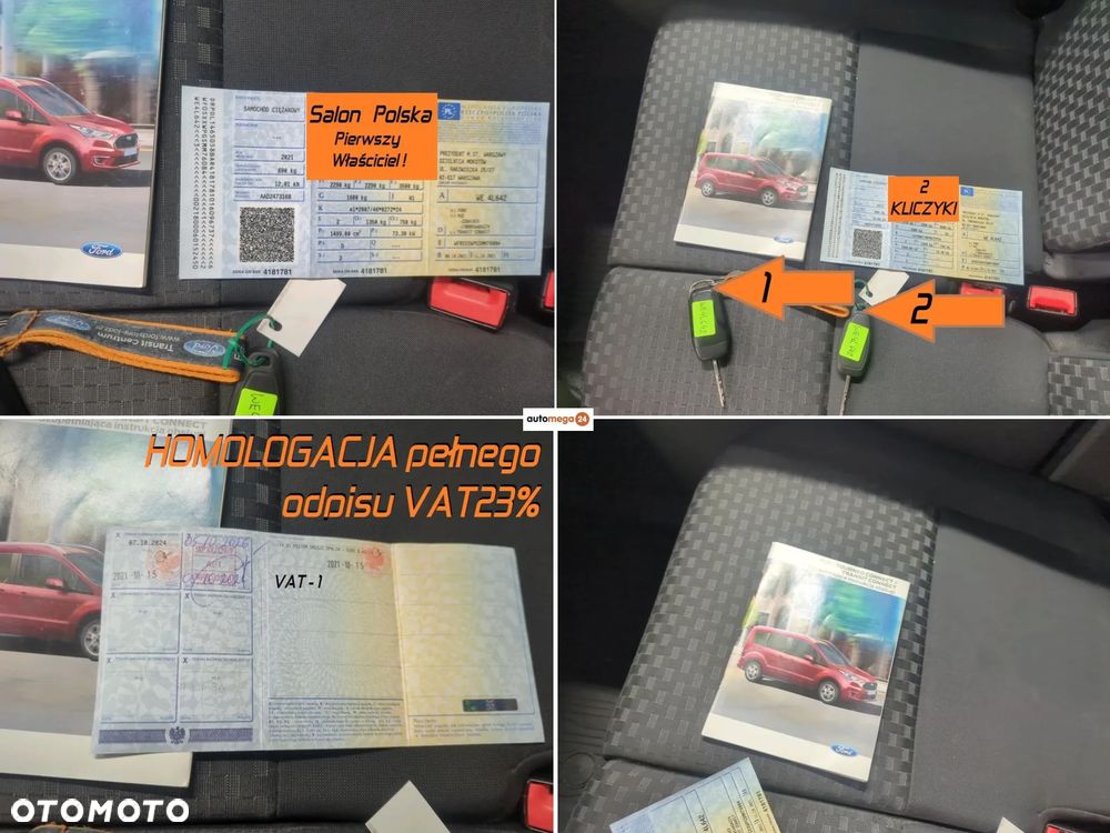 Ford Connect L2 Maxi Long 3 miejscowy Skrzynia 6biegowa Ładowność 690kg 2 Euro Palety  Homologacja cięż. VAT-1 GWARANCJA Ford do 12.2026r - 6