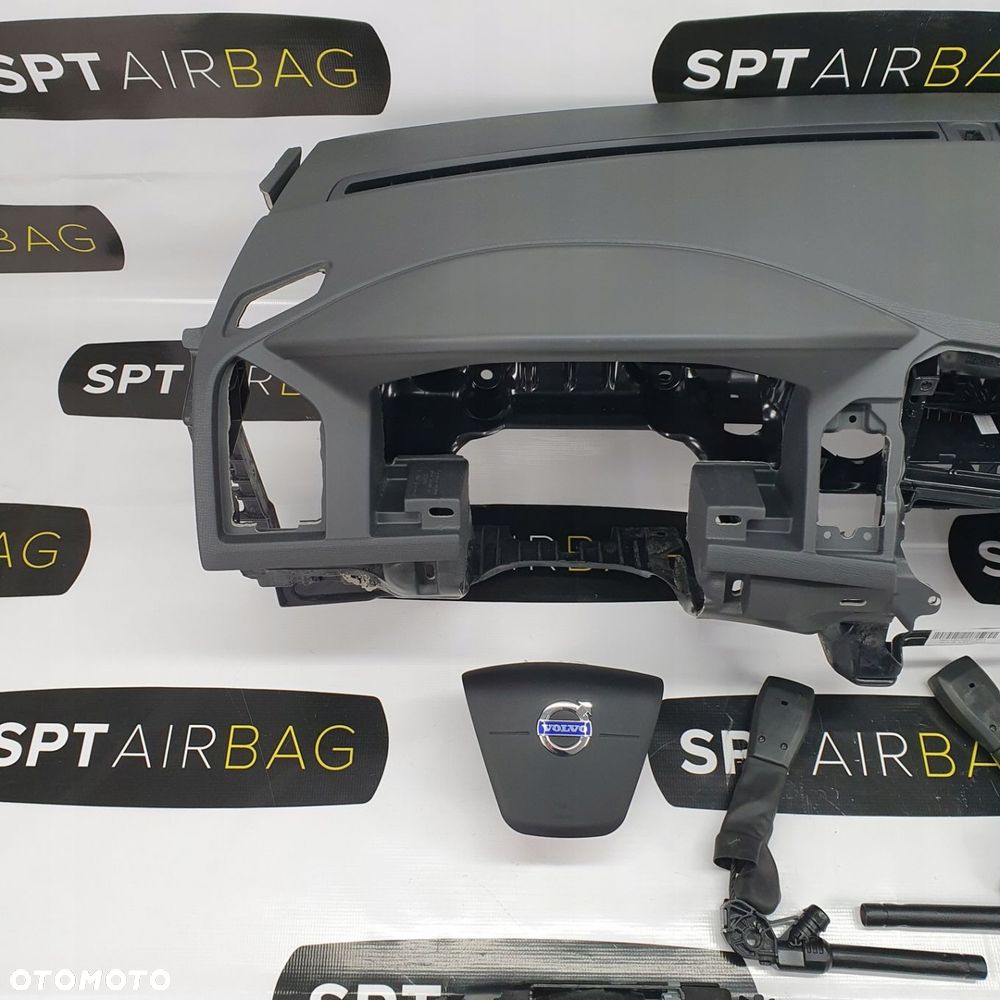 VOLVO XC60 I 1 DESKA ROZDZIELCZA KONSOLA KOKPIT PULPIT PODUSZKI AIRBAG AIR BAG PASY KIT SET - 2