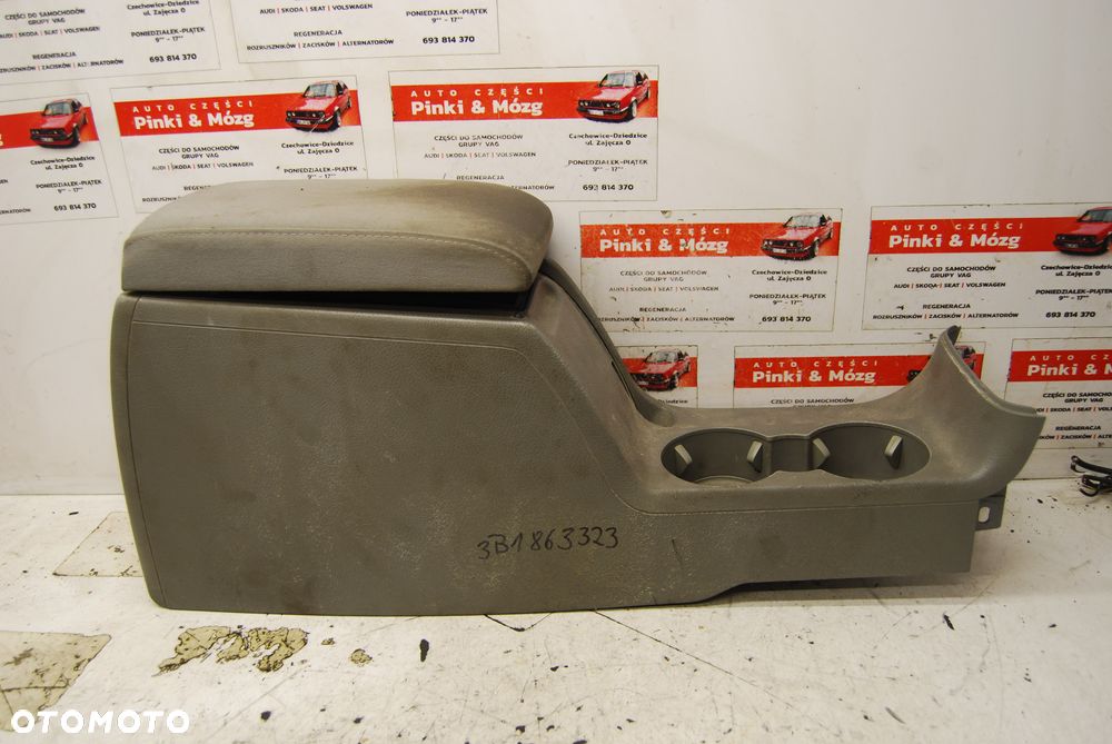 TUNEL ŚRODKOWY + PODŁOKIETNIK 3B1863323 VW PASSAT B5 LIFT KREMOWY/ CZARNY - 2