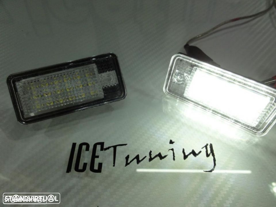 Suporte De Lâmpada De Matricula Com Led Branco Para Audi A3 8P, A4 B6, B7, A6 4F, A8, Q7, A5 - 16