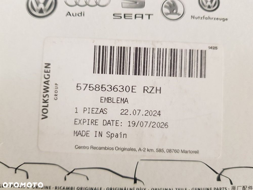 ORYGINALNY NOWY ZNACZEK EMBLEMAT LOGO CARBON TYLNE TYL CUPRA ARONA ATECA TARRACO 575853630E RZH - 3