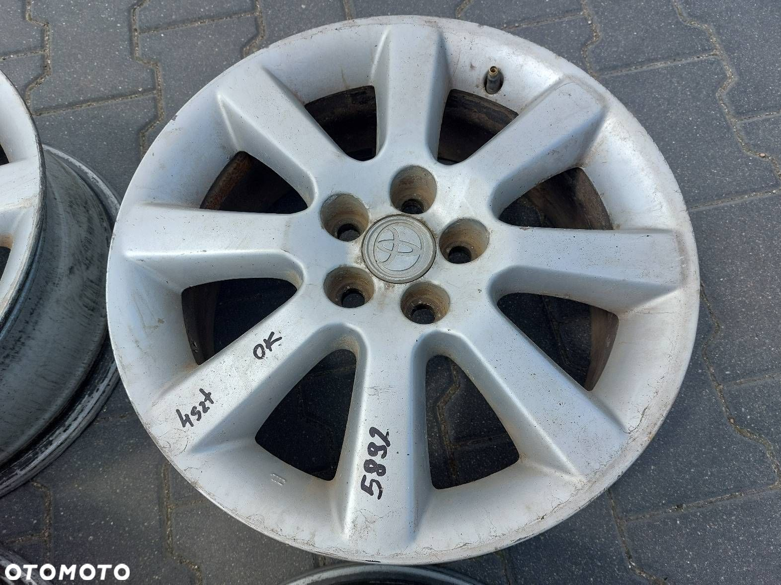 FELGI ALUMINIOWE 4SZT 5x100 6,5Jx16 ET45 FI54,1 TOYOTA 42611-05140 - 6