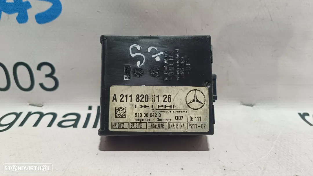 CENTRALINA MODULO ALARME UNIDADE CONTROLO MERCEDES BENZ CLASS CLK C209 W209 A2118209126 2118209126 510080420 CLASS C W203 E W211 SLK R171 CL C216 S W220 SL R230 G W463 CLS C219 - 2