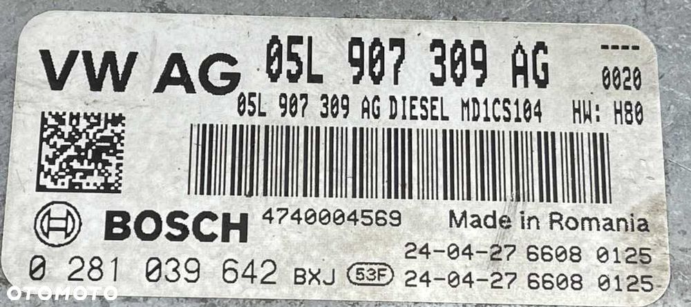 VW GOLF VIII 8 20- STEROWNIK KOMPUTER SILNIKA ECU 05L907309AG - 3