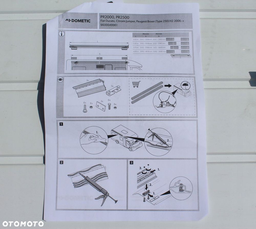 adapter do markizy dometic pr2000 pr2500 h2 ducato jumper boxer - 4