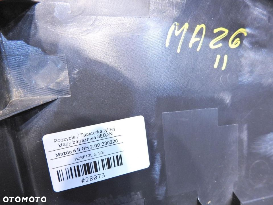 TAPICERKA KLAPY TYŁ MAZDA 6 GH HB GS1M68960 - 3