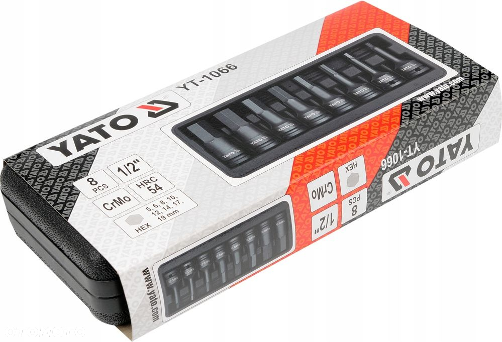 YATO ZESTAW UDAROWE KLUCZE IMBUSOWE TRZPIENIOWE IMBUSY 1/2" HEX 5-19mm 8SZT - 3