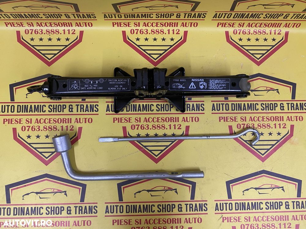Cric auto original Nissan Almera cu cheie roata coarba 99550- BU001 - 6