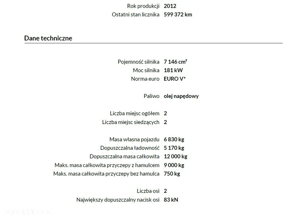 Volvo 2012 FL240 PLANDEK WINDA PALFINGER - 2