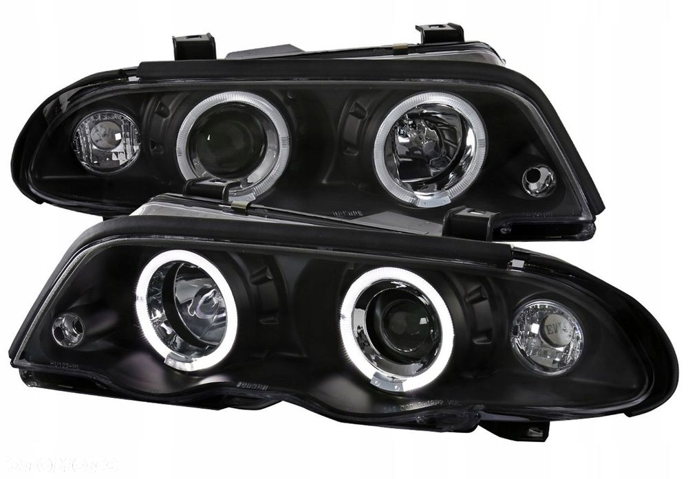 reflektor lampa migacz kpl clear led czarne soczewkowe bmw 3 e46 1998-2001 - 1